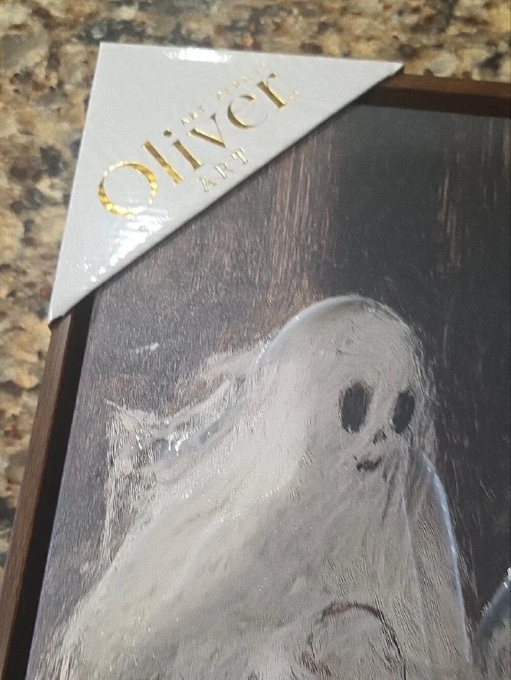 Nwt Halloween White Ghosts with Pumpkin Lanterns Wall Art
